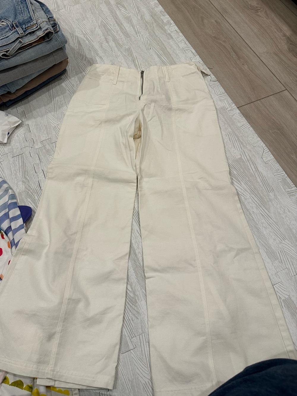 House of Sunny Cream Wide-Leg Pants